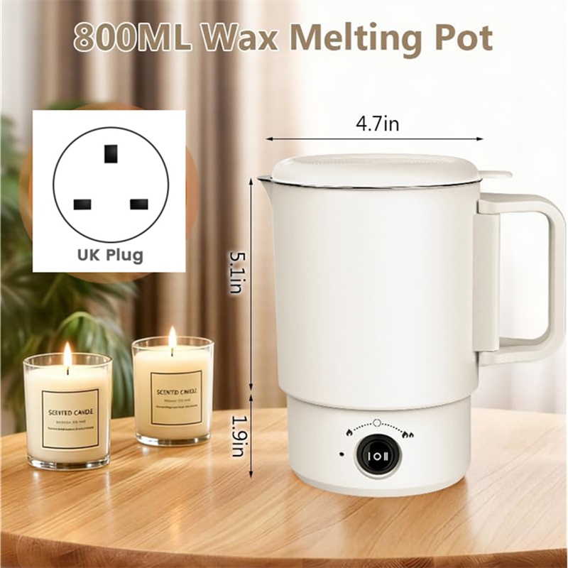 A49I-電気ワックス溶解ポットキット、温度計付き、800M - Candle Making Supplies Uk のレビューと価格